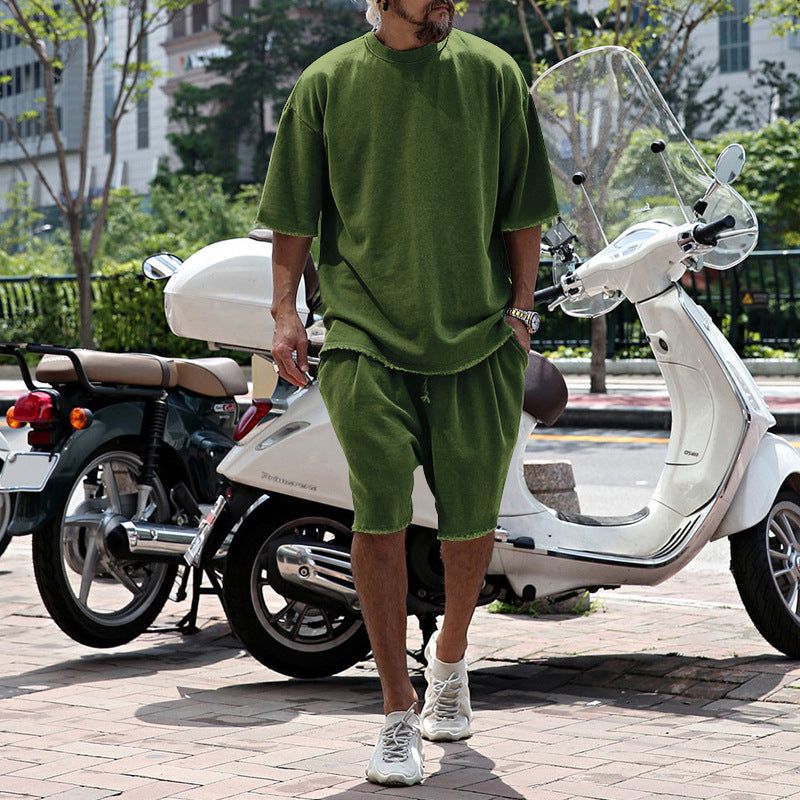 ITALO – Completo Uomo T-Shirt e Shorts in Cotone