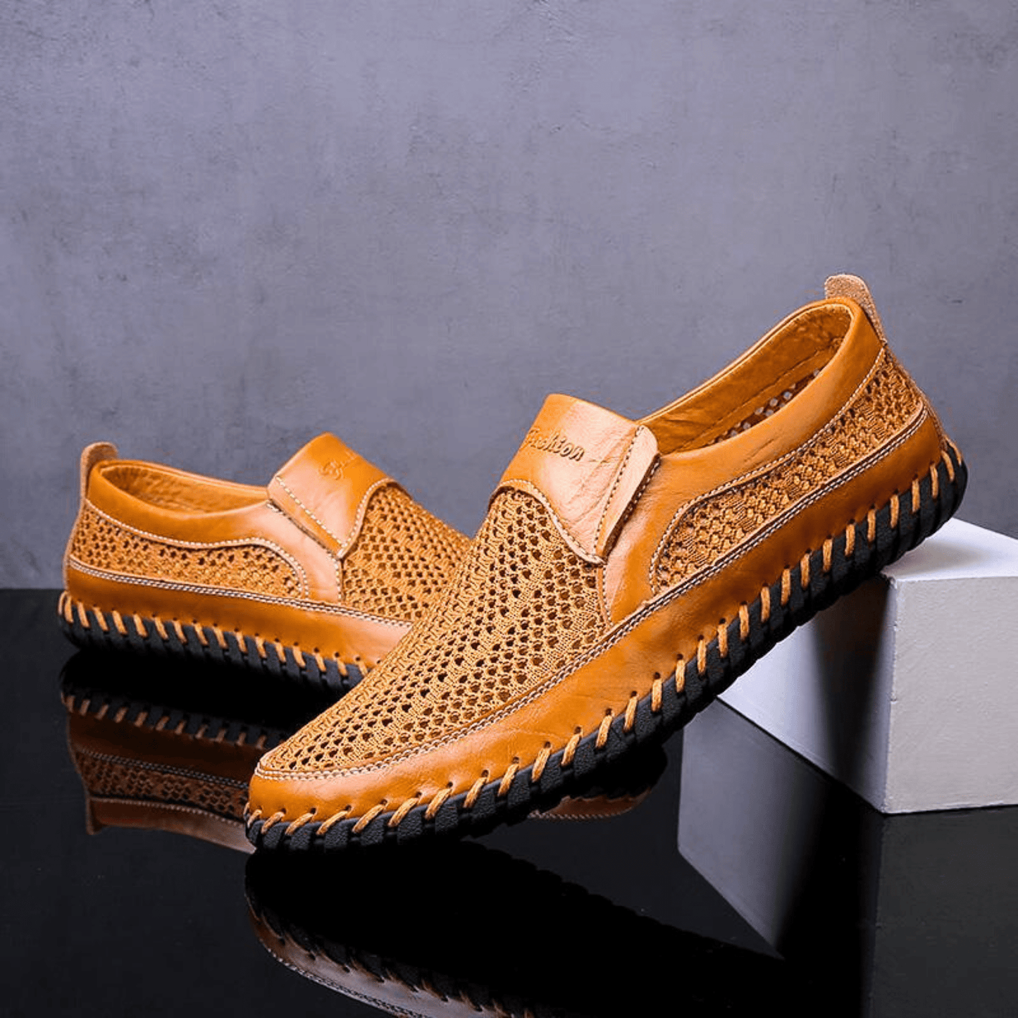 BALDO – Mocassino Uomo in Mesh e Pelle